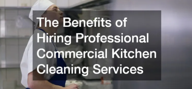 Professional kitchen cleaning service worker